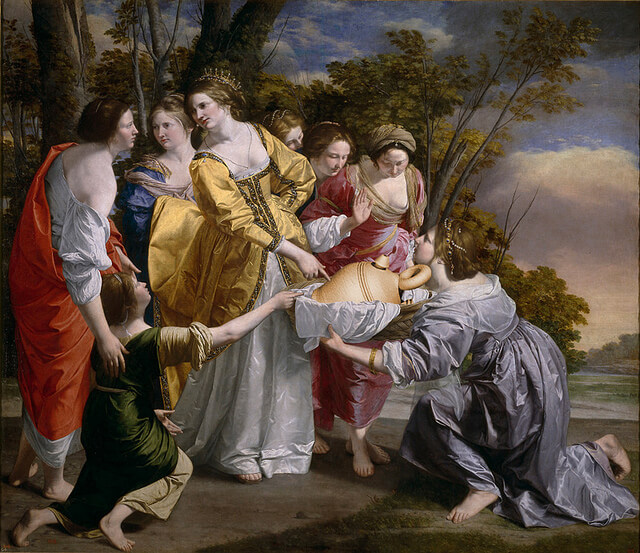  Orazio Gentileschi (Italia; 1563&ndash;1639) - El Rescate de Mois&eacute;s (como botijo) - 1633 Museo Nacional del Prado, Madrid.