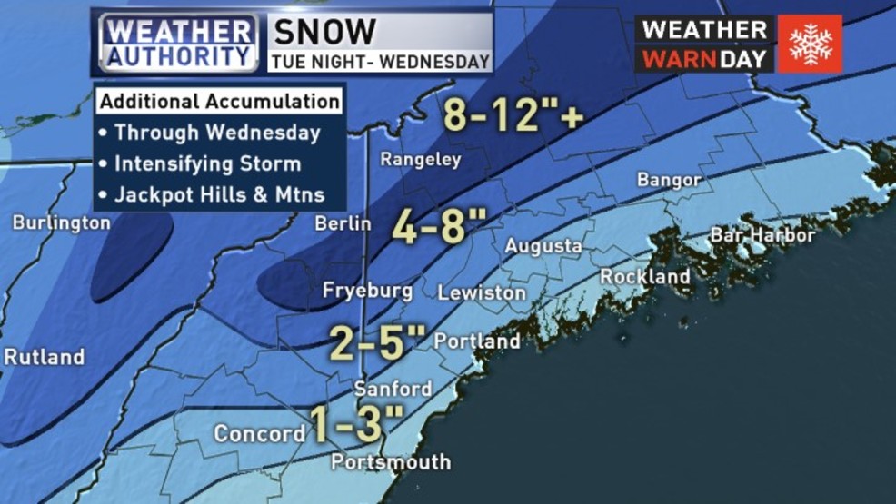 Second round of freezing rain, rain, and snow make for slippery travel across Maine