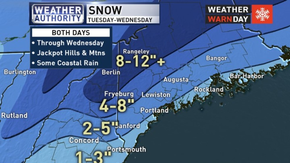Two rounds of snow cause tricky travel conditions across Maine