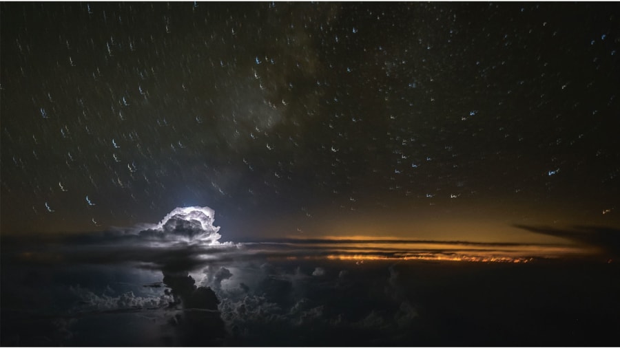 Photographing storms from the best seat in the sky